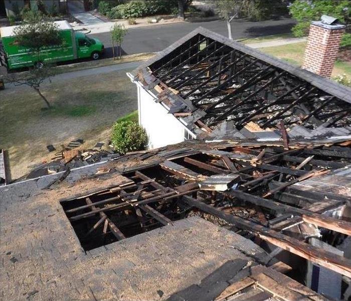 burned roof